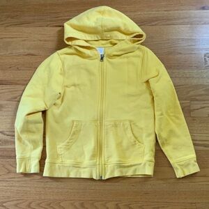 Hanna Andersson Yellow Kids 8 Hoodie Full Zip Sweatshirt Sz 130